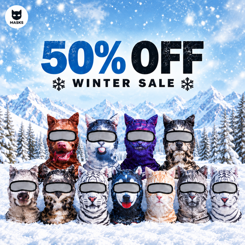 Animal face ski masks